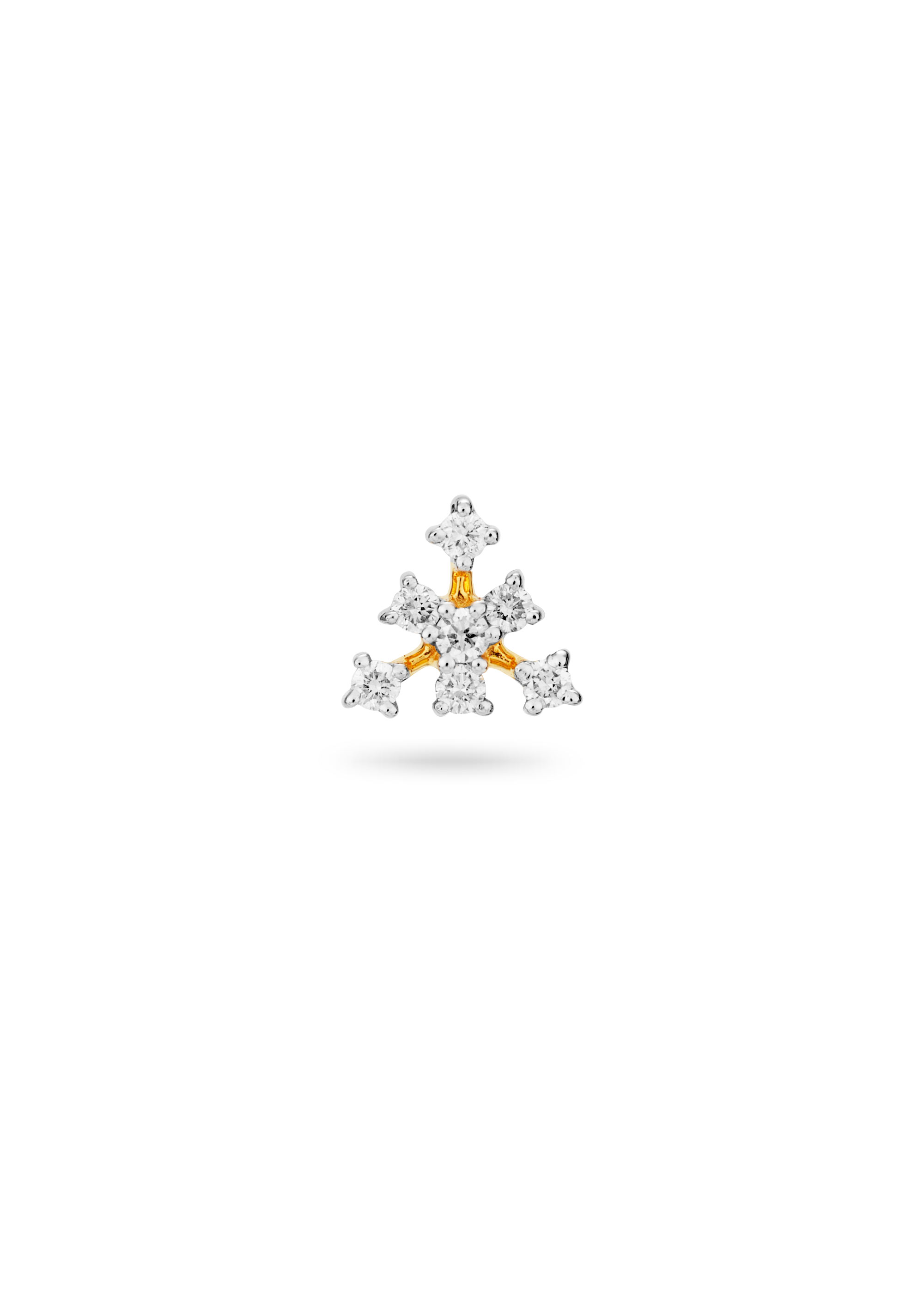 Diamond Nose Pin with Triangle Frame