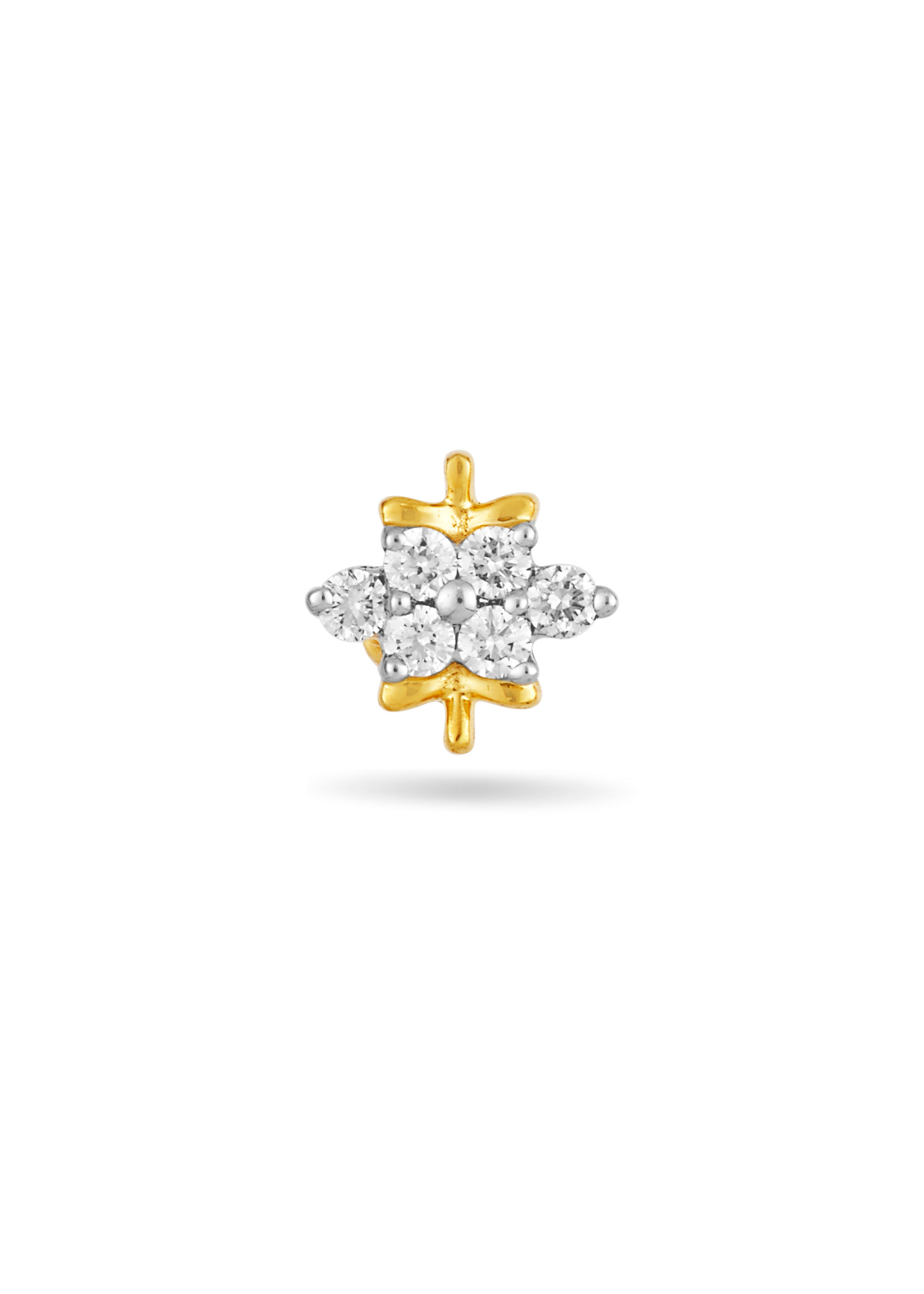 Blossom Spark Floral Diamond Nose Pin
