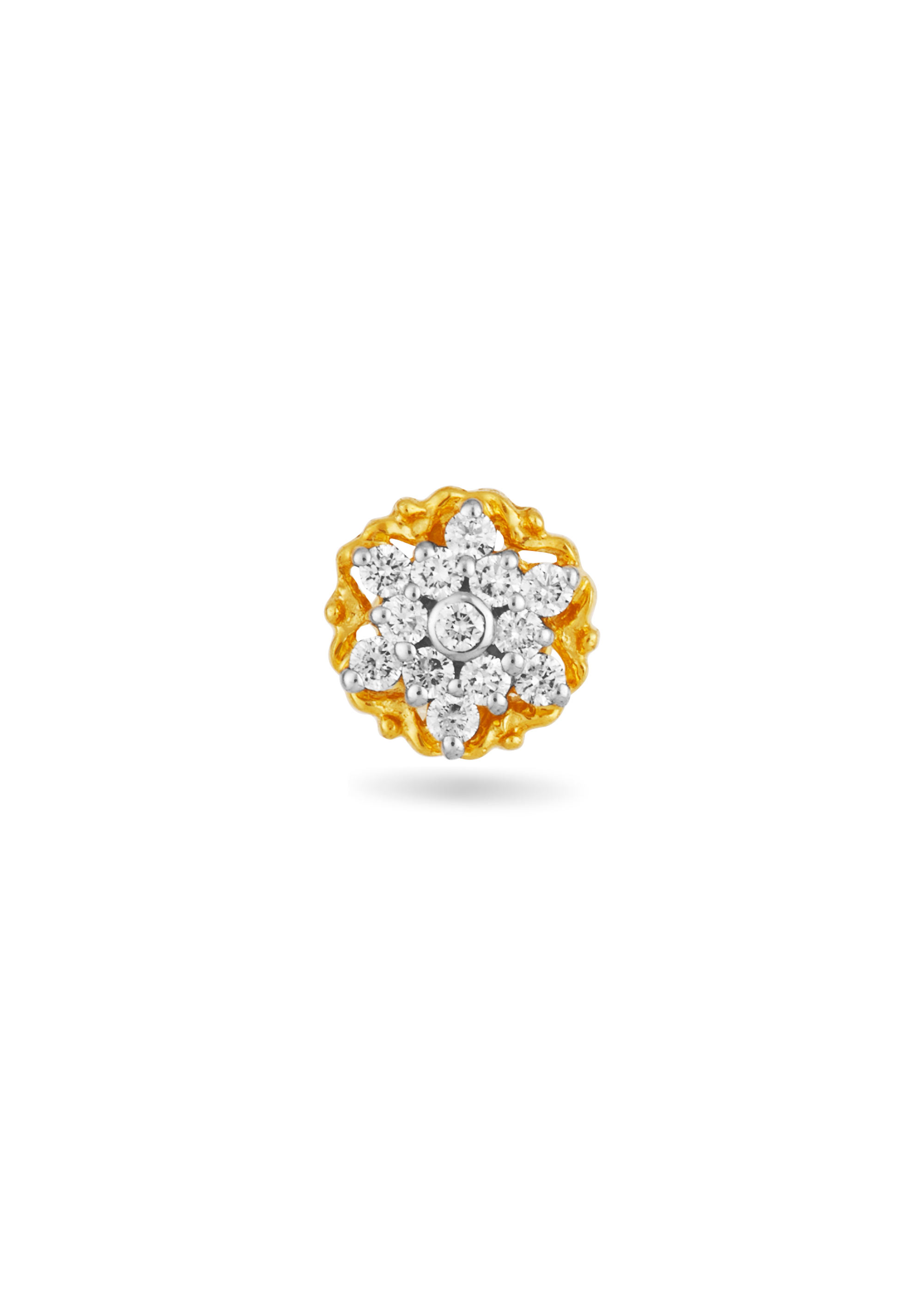 Petal Glow Diamond Nose Pin	