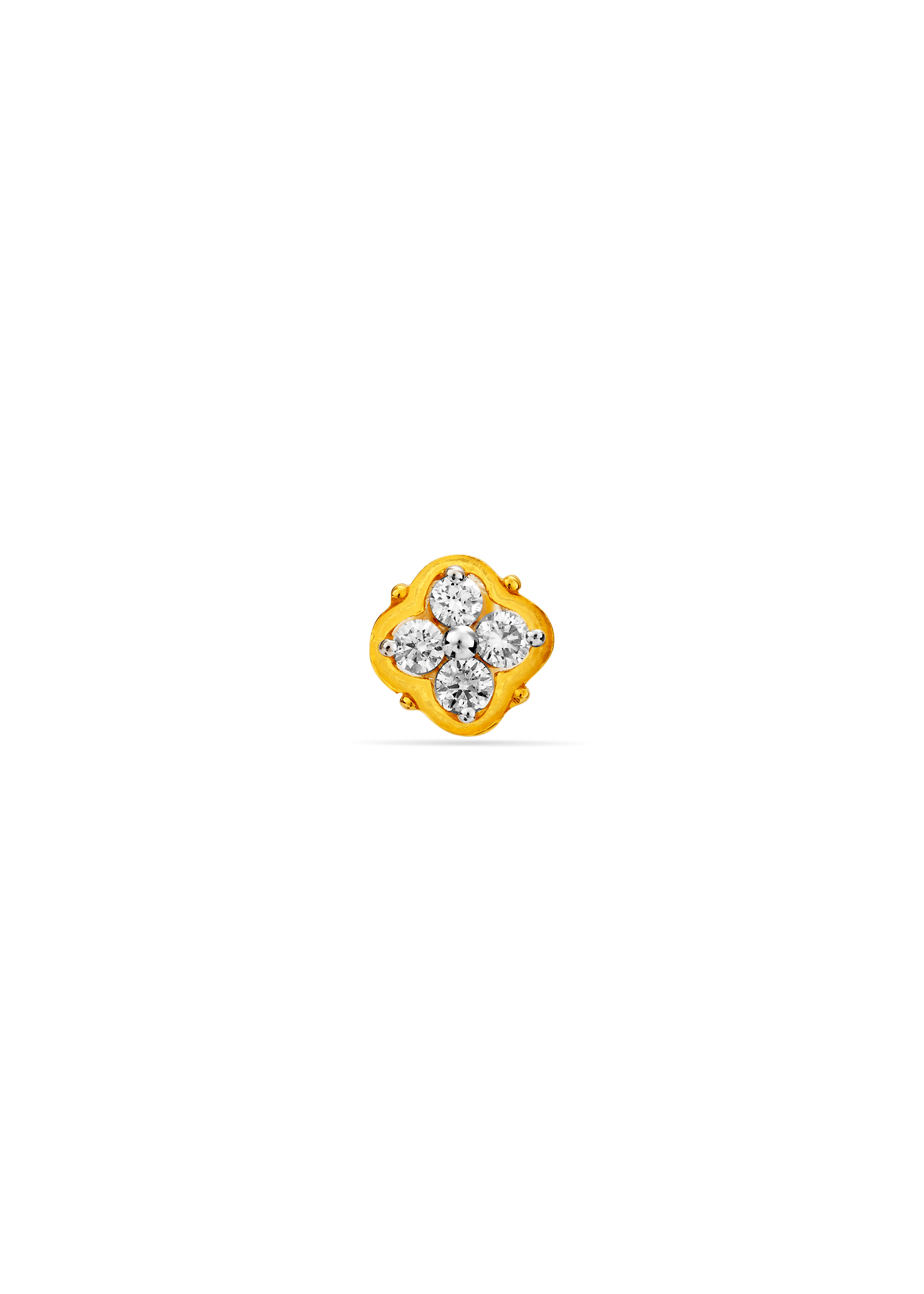 Radiant Diamond Accent Nose Pin
