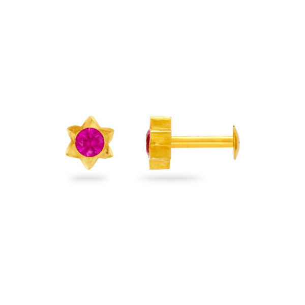 Amethyst Star Shaped Stud Earring