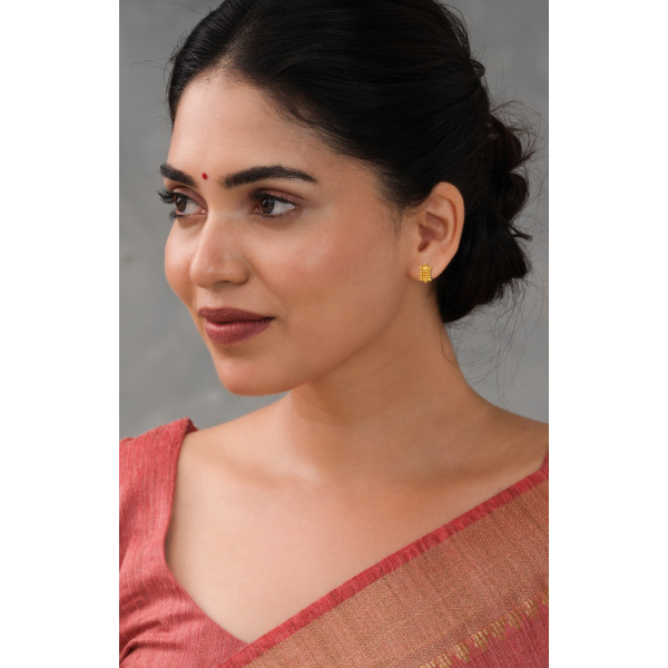 Lakshmi Aura 22K Gold Stud Earring