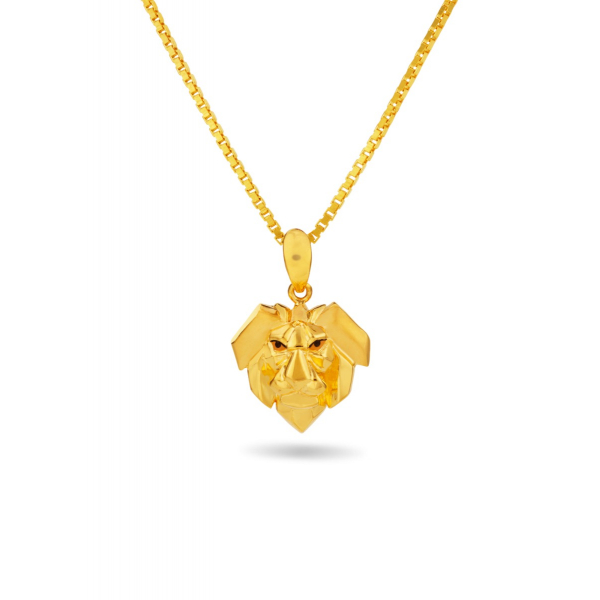 Majestic Lion Face Pendant
