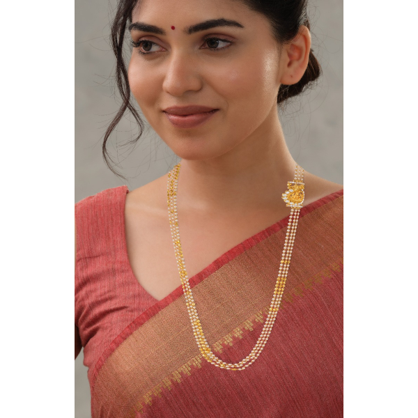Lakshmi Pearl 22K Gold Necklace