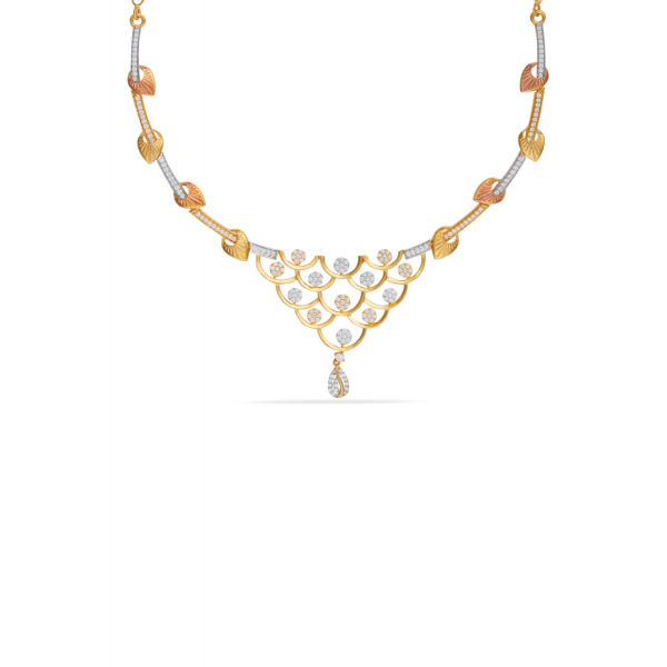 Golden Zircon Neckwear Set