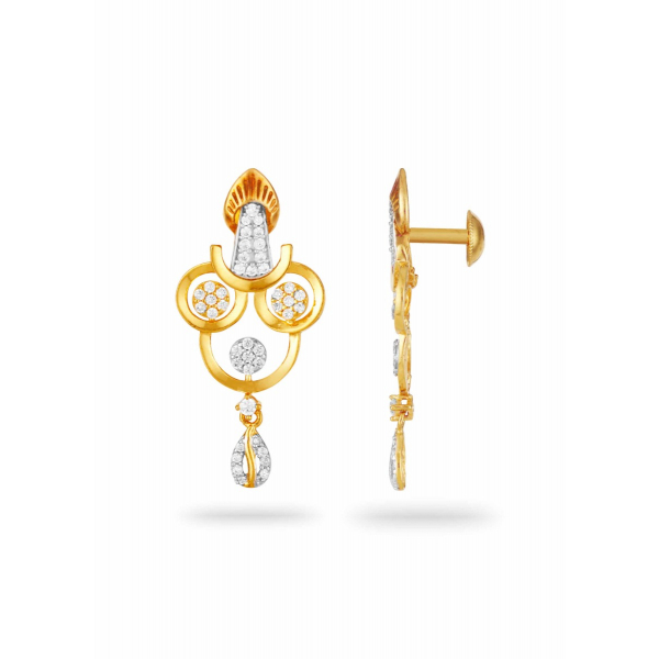 Golden Zircon Neckwear Set
