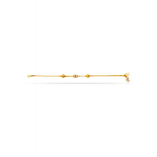 Sophisticated Stone 22K Gold Embellished Bracelet