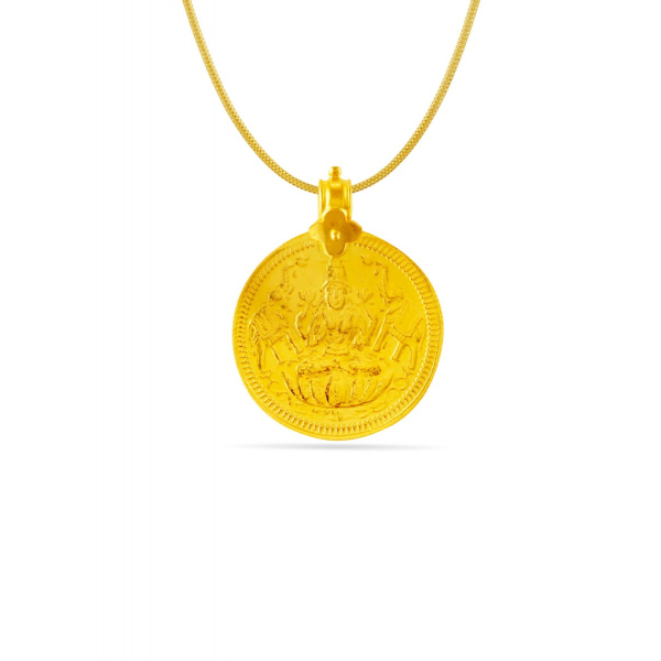 Lakshmi Marriage 22K Gold Coin Traditional Pendant