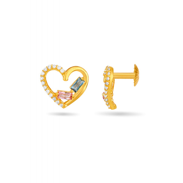 Heart Duo Stone Necklace Set