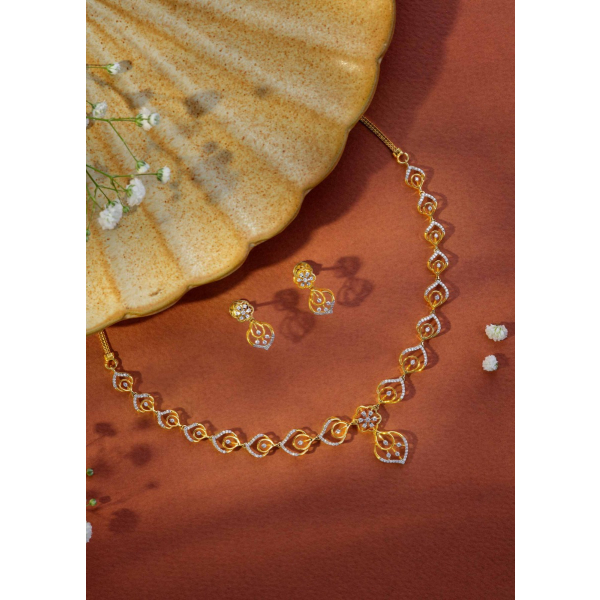 Twisted Leaf Growth and Renewal Necklace