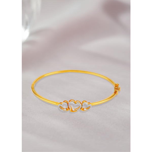 Heart Motif Diamond Bracelet
