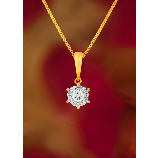 Solitaire Cluster Pendant