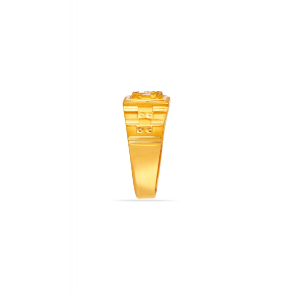 Swastik Etched Men's Ring