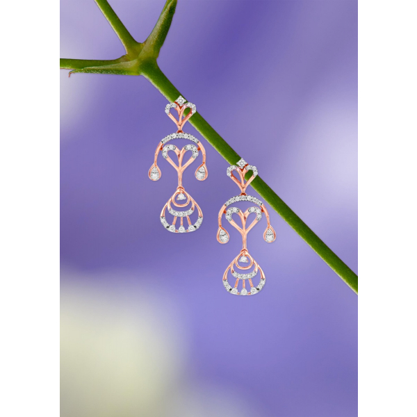Heart-Shaped Elegant Earrings