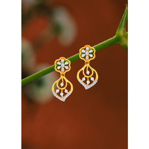 Nature-Inspired Twisted Leaf Earrings