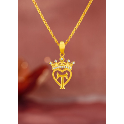 Heart of Royals Initial Pendant