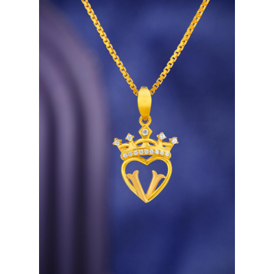 Queen's Monogram Pendant