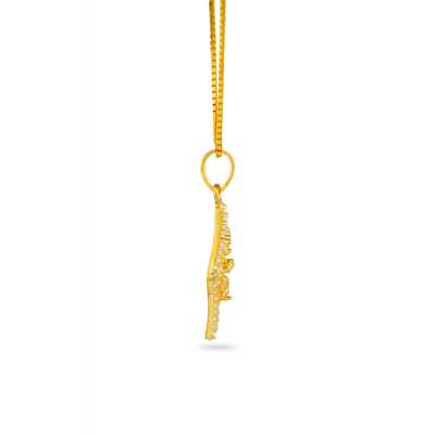 Hanuman Casting Pendant with Zircon Stones