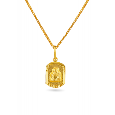 Embossed Sai Baba Handmade Pendant