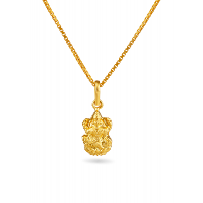 Embossed Lakshmi Handmade Pendant