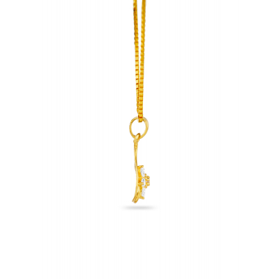 Elegant Casting Floral Pendant with Stone