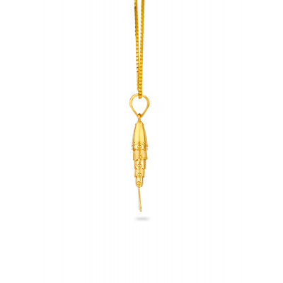 Stone-Studded Semi-Handmade Fish Pendant