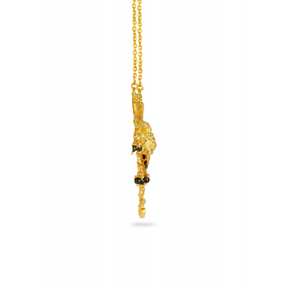 Lakshmi Black Bead Pendant with Hanging Detail