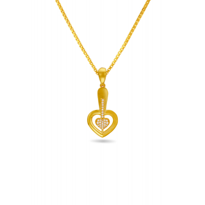 Heart Shape Pendant and Earring Set