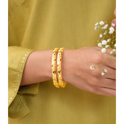 Enchanting Half-Round Charm Bangle