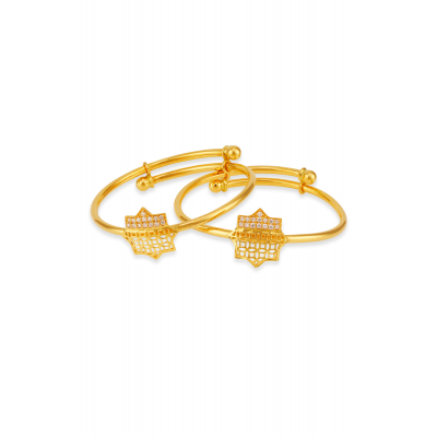 Overlap Charm Baby Bangle