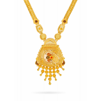 Fancy Belt Pendant Long Necklace