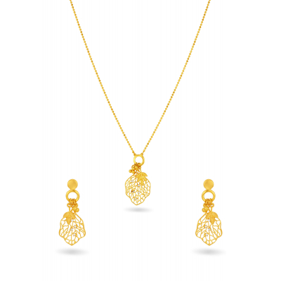 Nature's Embrace Root & Leaves Pendant Set