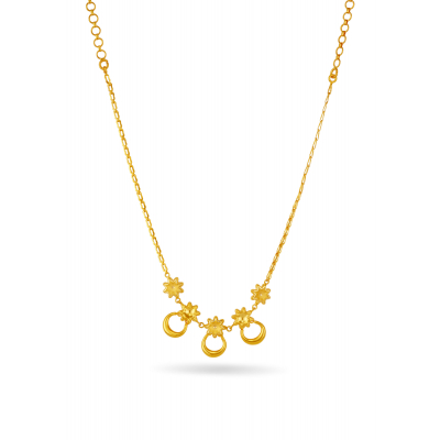 Twinkling Star Crescent Necklace