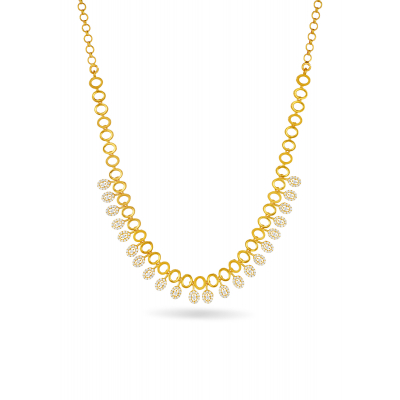 Sparkling Crystal Cascade Zircon Necklace Set