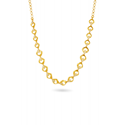 Crystal Cascade Lamping Zircon Necklace Set