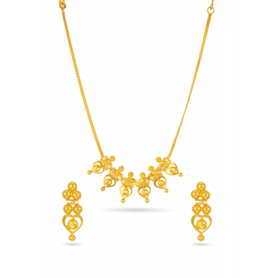 Heart-Shaped Stamped Necklace