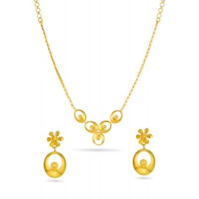 Modern Hemisphere Stamped Necklace