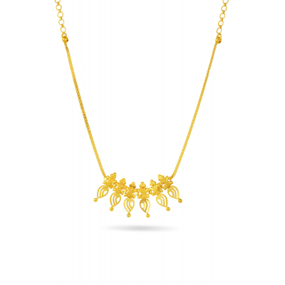 Pear-Shaped Stamped Necklace