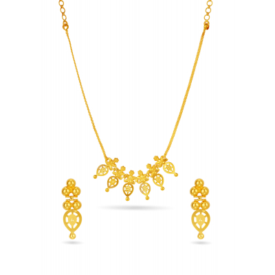 Light Effect Pear-Shaped Necklace