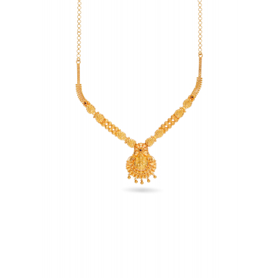 Lakshmi Embossed Dual-Side Belt Necklace
