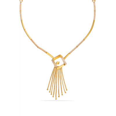 Hanging Pendant Zircon Neckwear Set