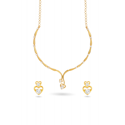 Baguette Cluster Fusion Necklace Set