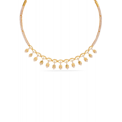 Conch Motif Stone Necklace Set