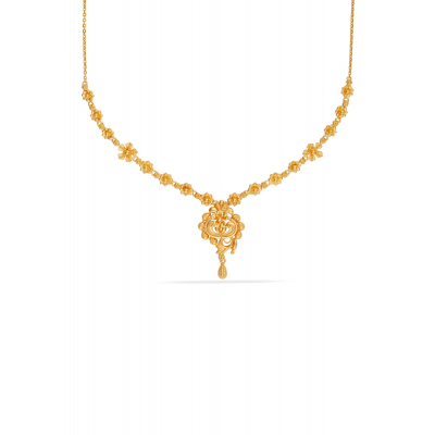 Floral Stamping Handmade Necklace Set