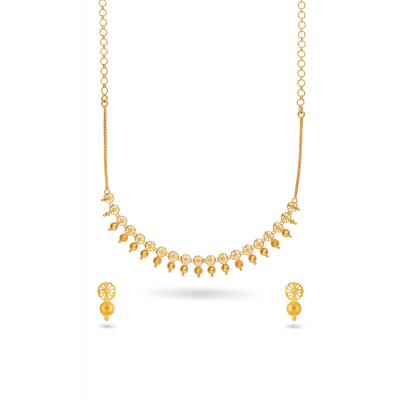 Matte and Glossy Finish Necklace Set
