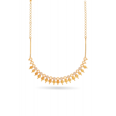 Lightweight Stone Necklace by Coimbatore Karigars