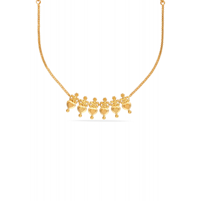 Pearl Drop Floral Necklace Set