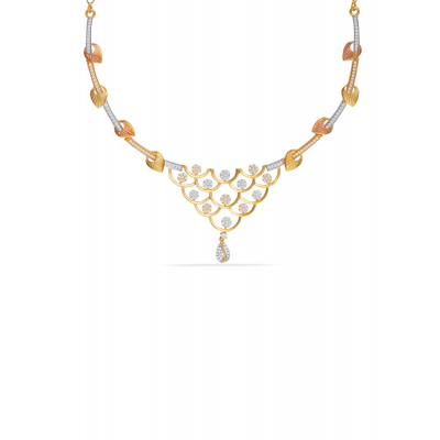 Golden Zircon Neckwear Set