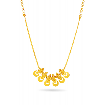 Crescent Stamped Necklace