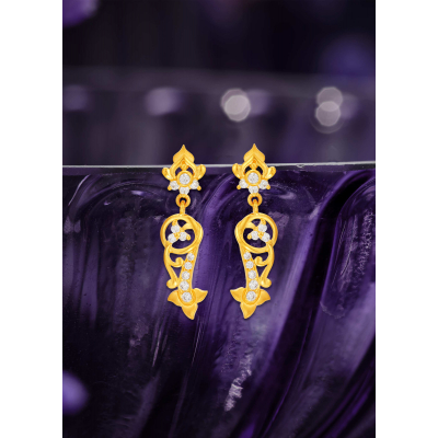 Office Chic Stone Drop Earrings